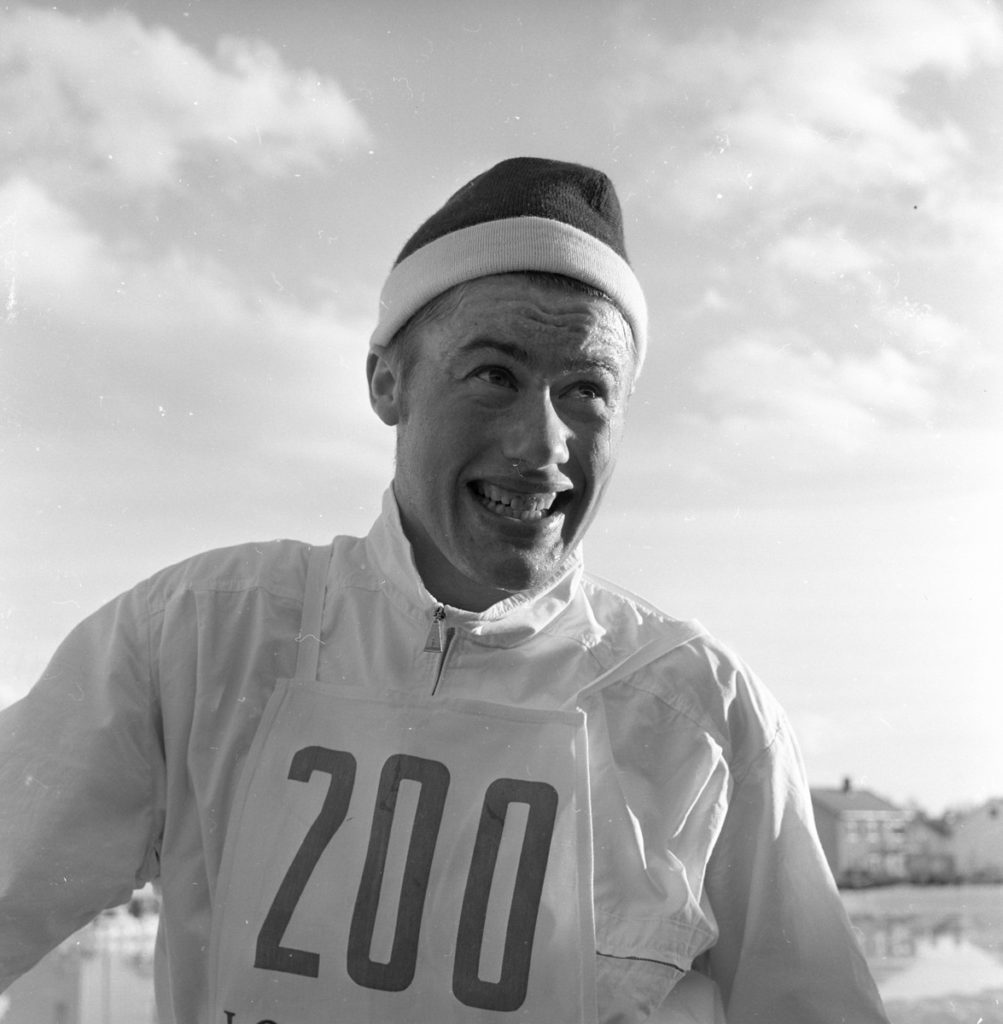 Bilde av Reidar Grønningen under junior-NM 1962, er han tok gull.