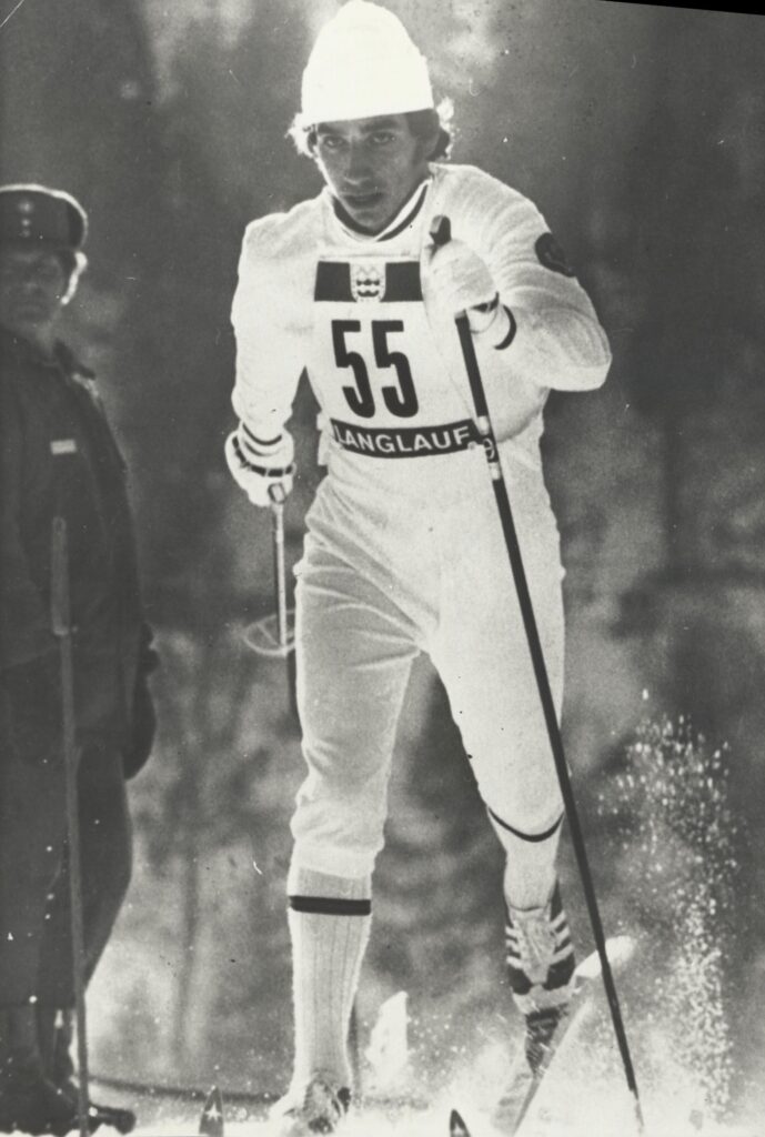 Bilde av den sovjetiske langrennsløperen Nikolaj Basjukov under OL i 1976.