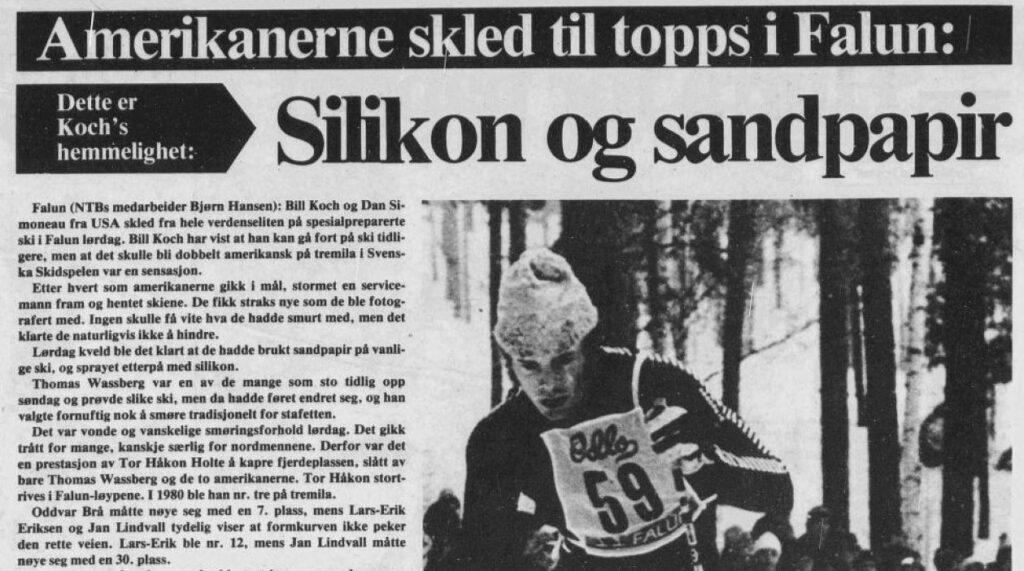 Faksimile Glåmdalen 15. mars 1982 - Amerikanerne vant med silikon og sandpapir