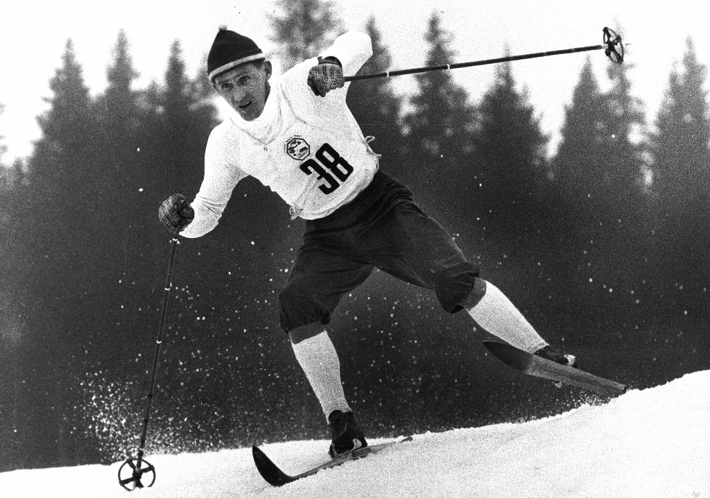 Bilde av den svenske langrennsløperen Sixten Jernberg