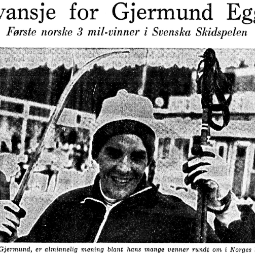 Faksimile Stavanger Aftenblad 26.2.1968 – Gjermund Eggen er første norske tremilsvinner i Svenska Skidspelen og fikk revansje for sin dårlige OL-innsats.