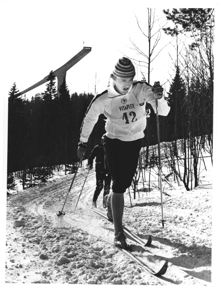 Bilde av langrennsløperen Jan Gunnar Berger i Holmenkollen i 1972